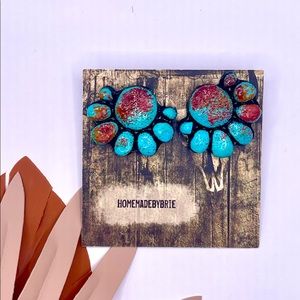 Concho Stud Clay Earrings